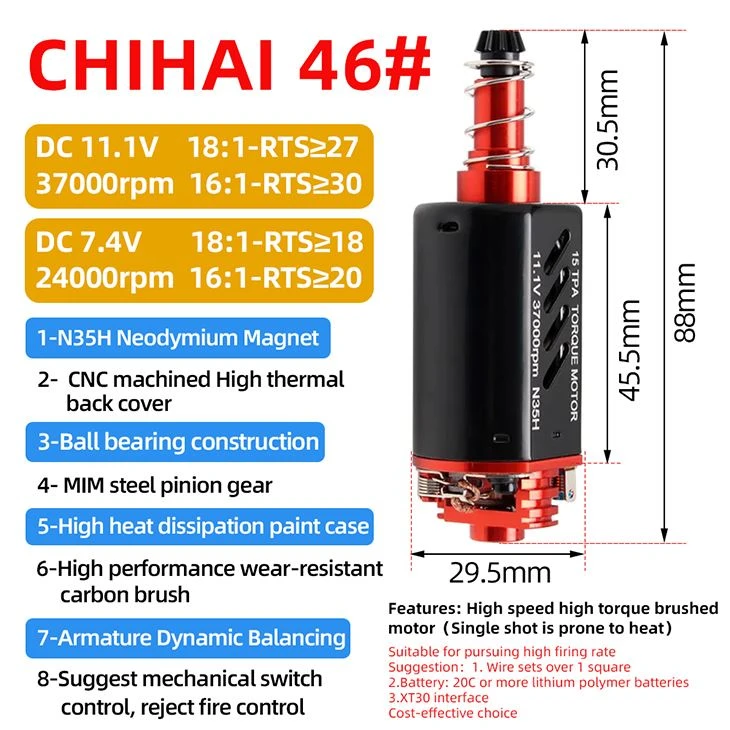 15TPA High Twist High Speed Motor High Torque AEG Motor